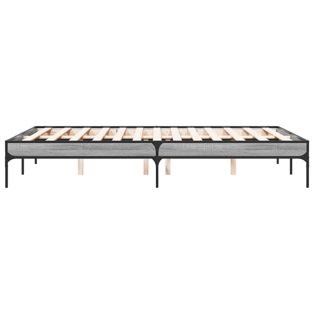 Cadre de lit sans matelas sonoma gris 135x190 cm - XIOS