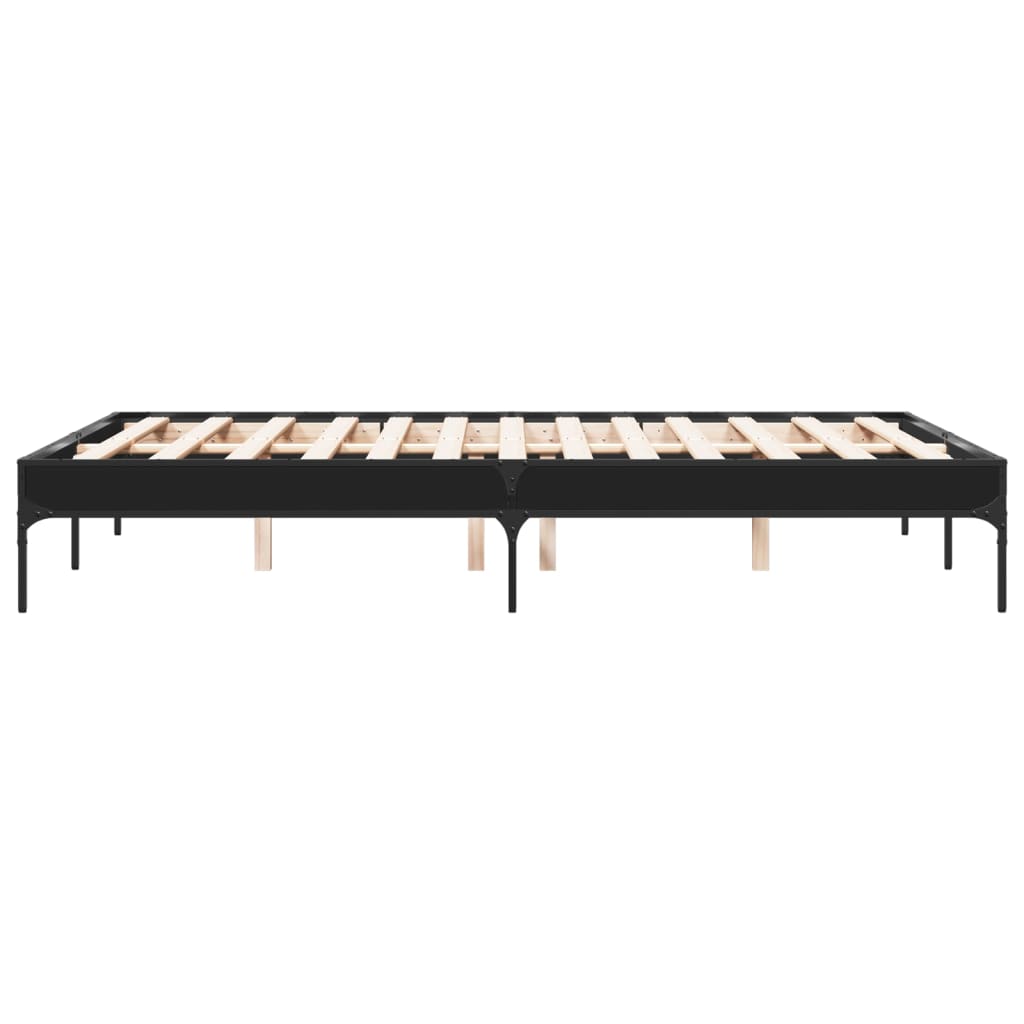 Cadre de lit sans matelas noir 120x190 cm - XIOS