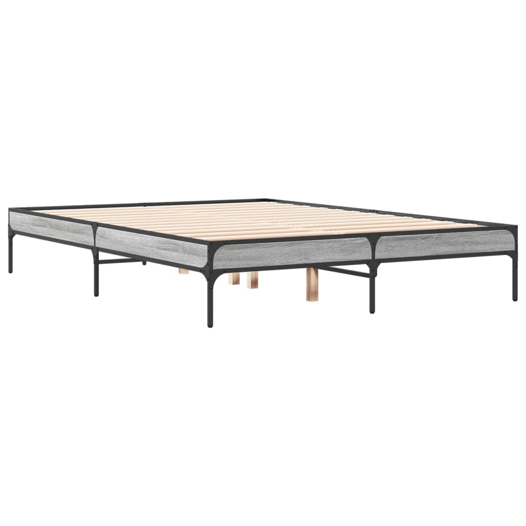 Cadre de lit sans matelas sonoma gris 120x190 cm - XIOS