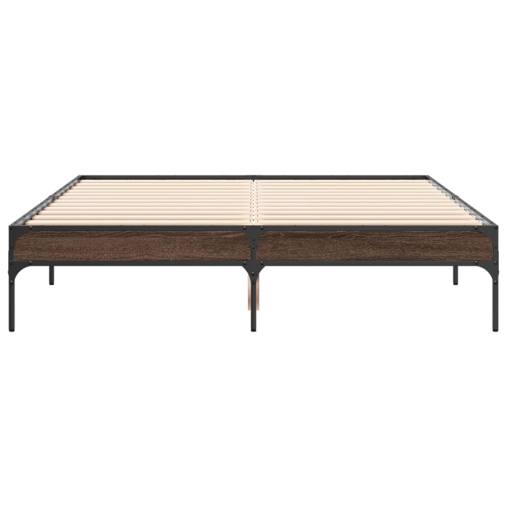 Cadre de lit sans matelas chêne marron 120x190 cm - XIOS