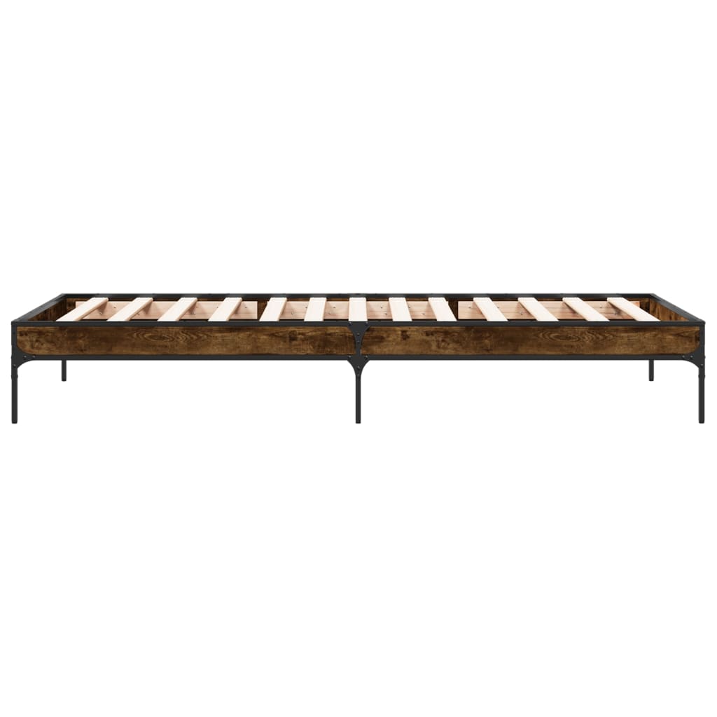 Cadre de lit sans matelas chêne fumé 90x190 cm - XIOS