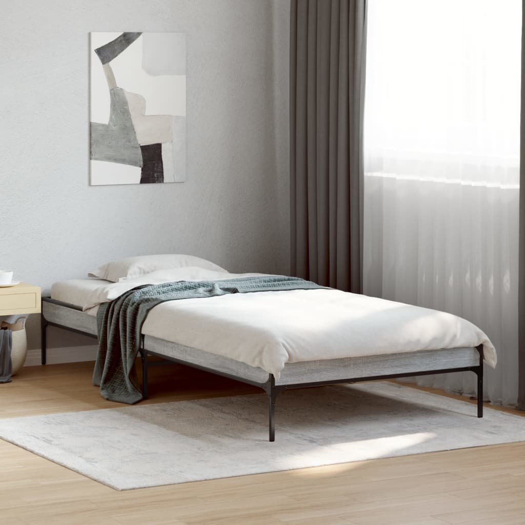 Cadre de lit sans matelas sonoma gris 90x190 cm - XIOS