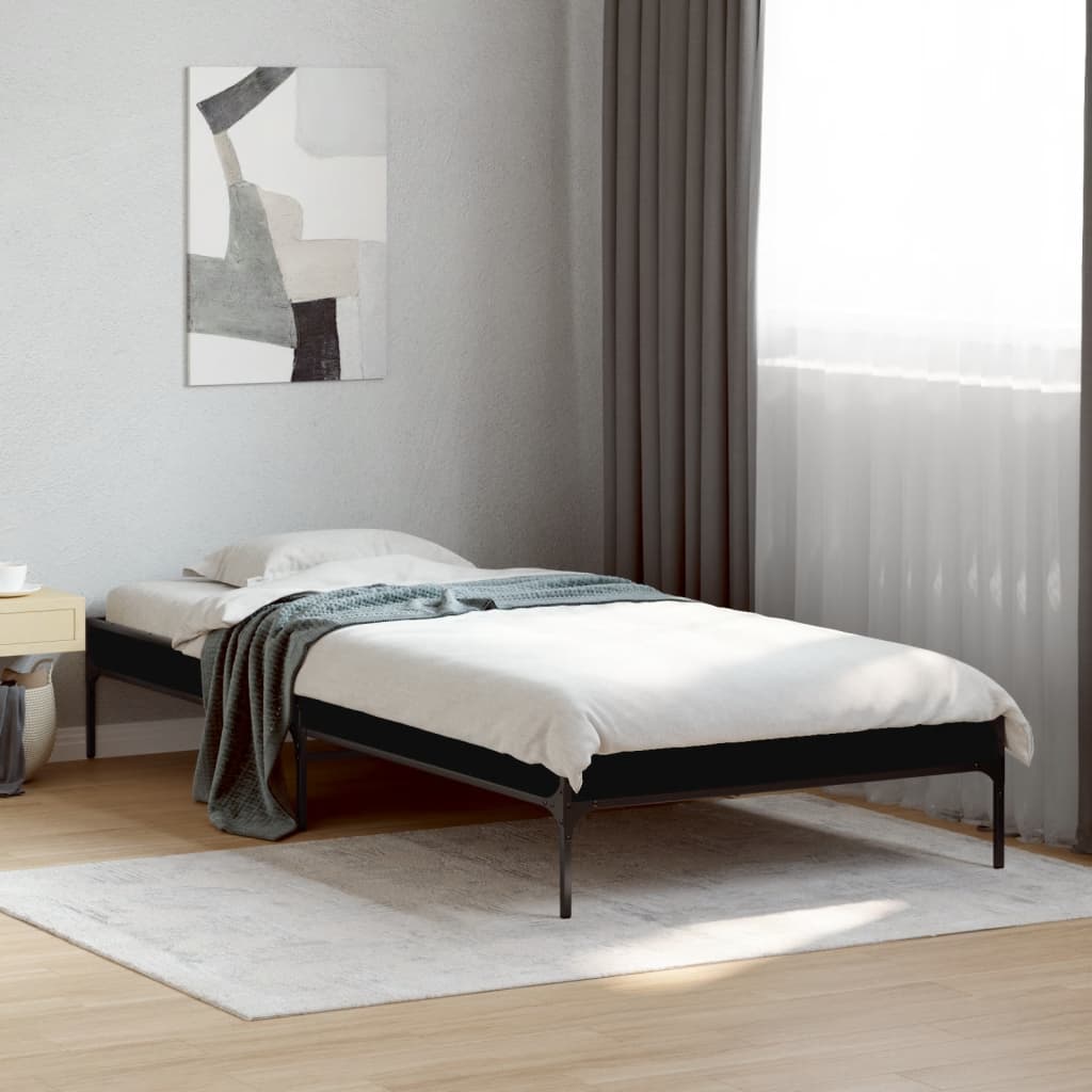 Cadre de lit sans matelas noir 75x190 cm - XIOS