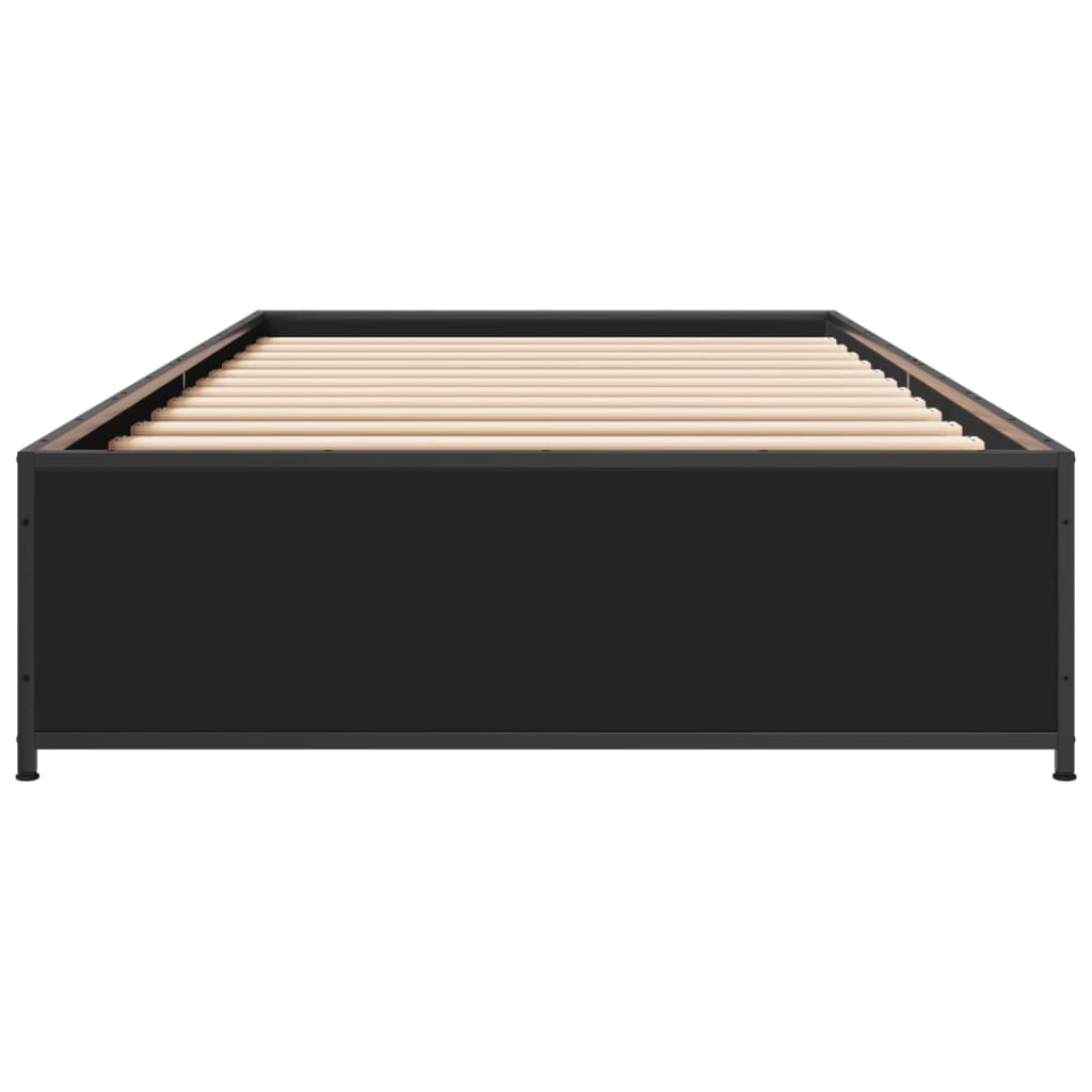 Cadre de lit sans matelas noir 100x200 cm - XIOS