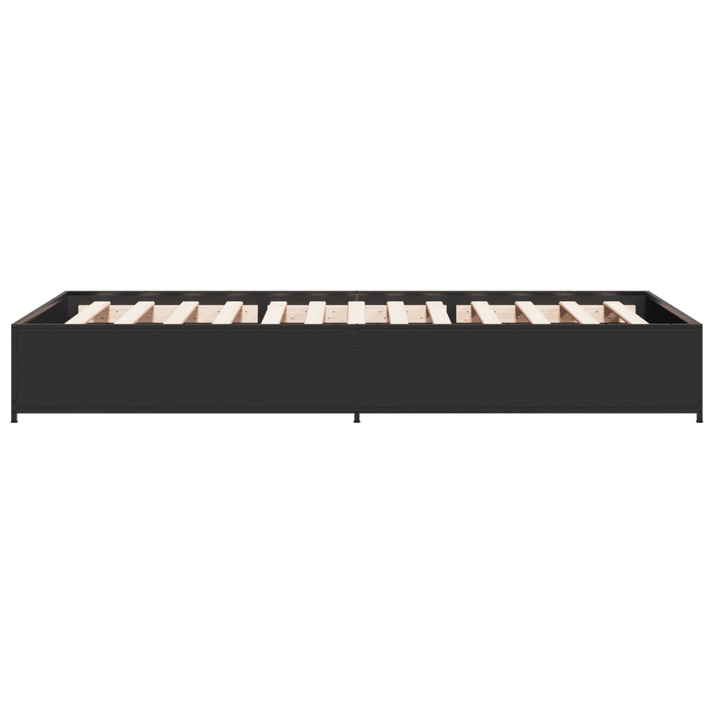 Cadre de lit sans matelas noir 100x200 cm - XIOS