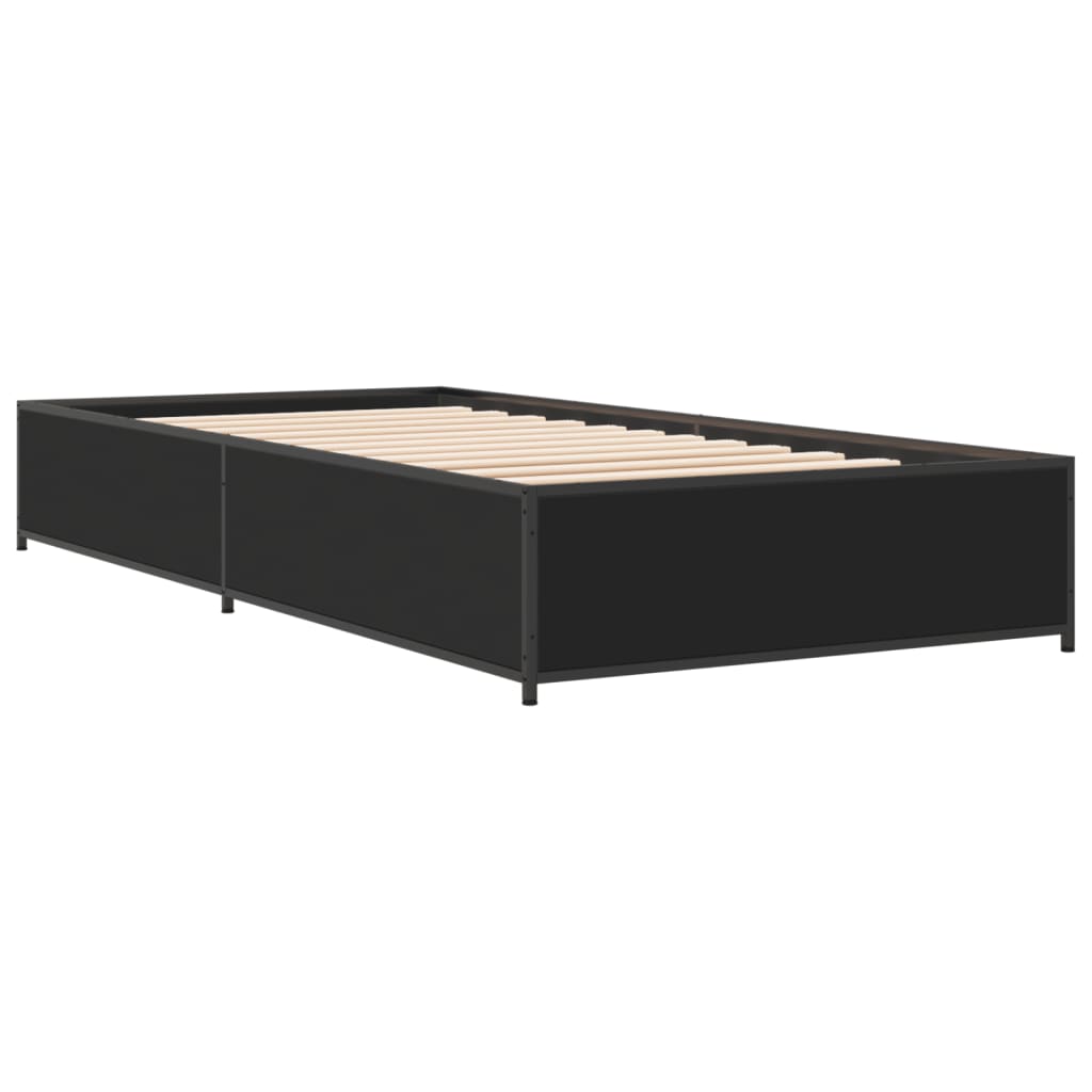 Cadre de lit sans matelas noir 100x200 cm - XIOS