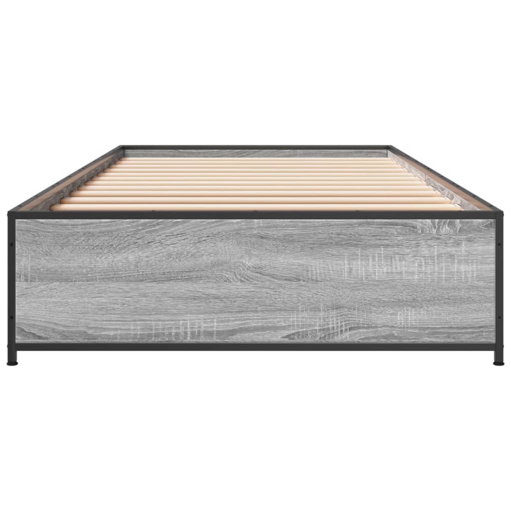 Cadre de lit sans matelas sonoma gris 100x200 cm - XIOS