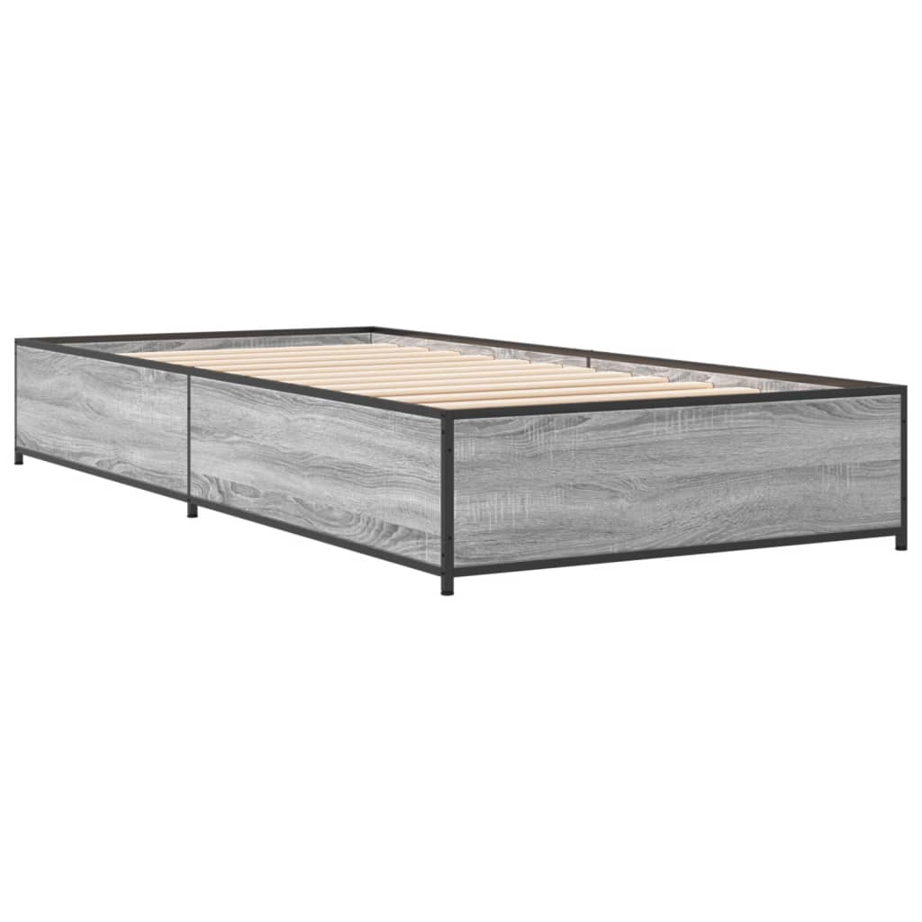 Cadre de lit sans matelas sonoma gris 100x200 cm - XIOS
