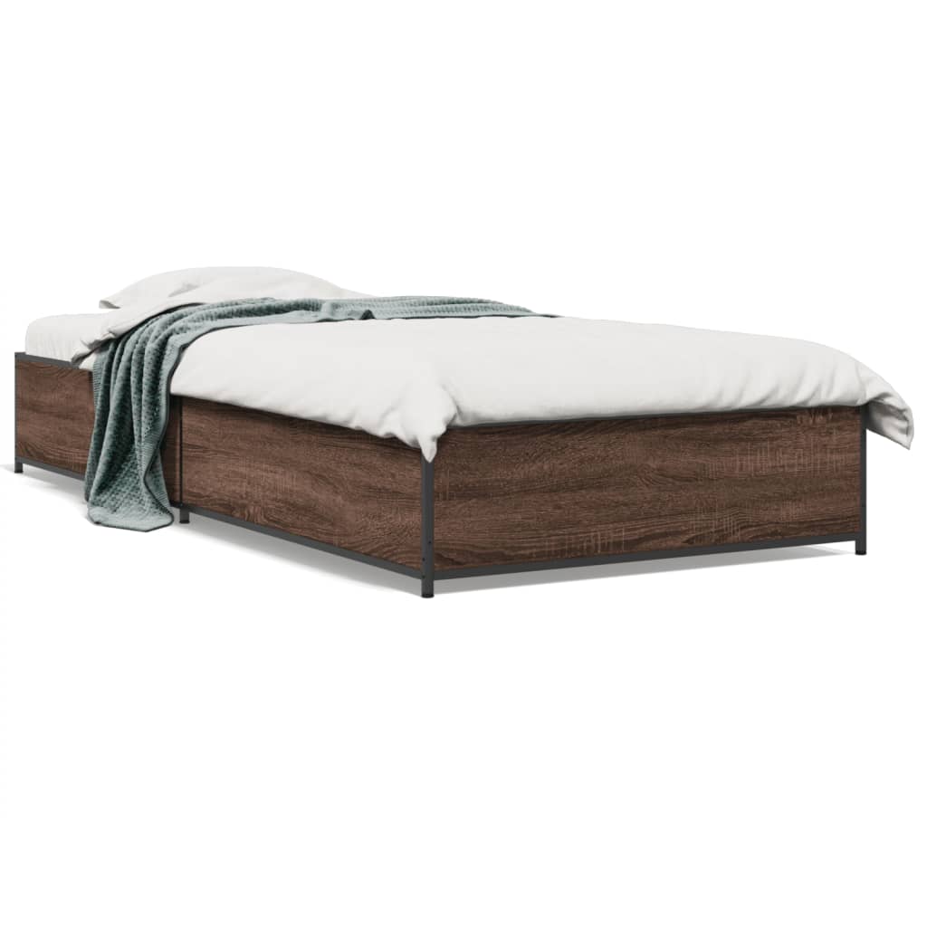 Cadre de lit sans matelas chêne marron 100x200 cm - XIOS