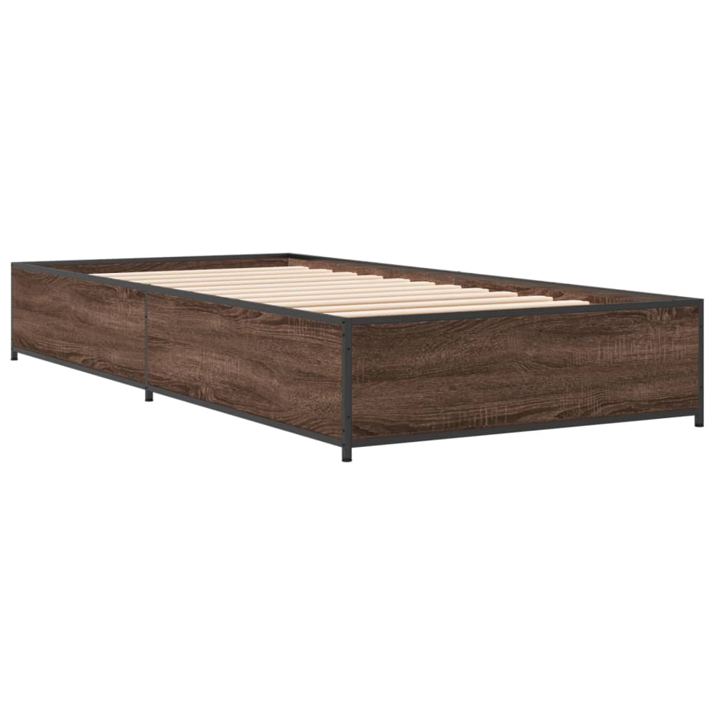 Cadre de lit sans matelas chêne marron 100x200 cm - XIOS
