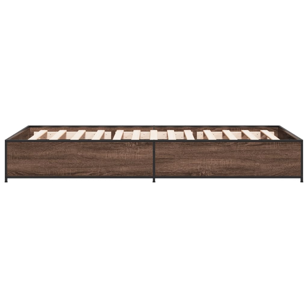 Cadre de lit sans matelas chêne marron 100x200 cm - XIOS