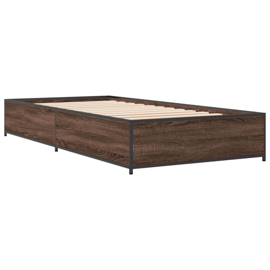 Cadre de lit sans matelas chêne marron 100x200 cm - XIOS