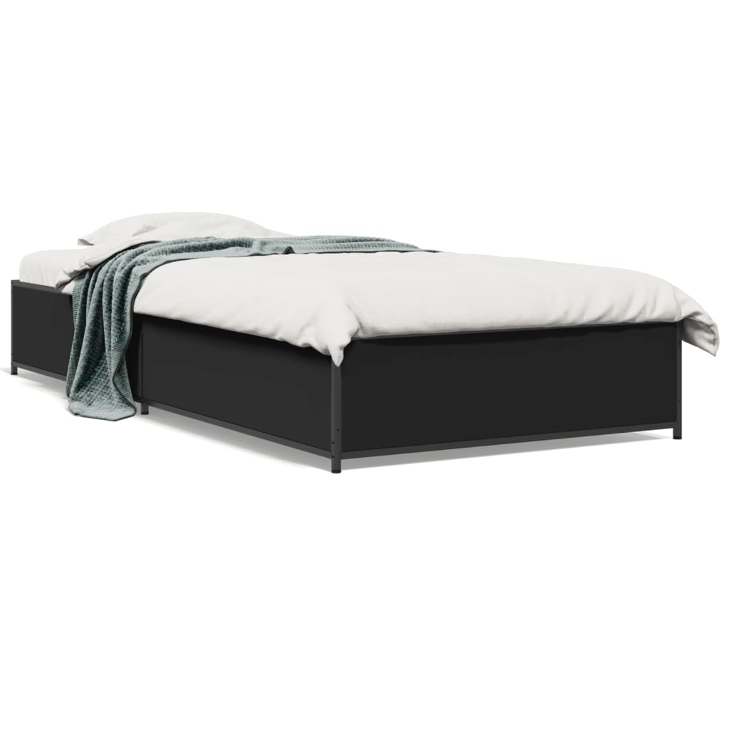 Cadre de lit sans matelas noir 75x190 cm - XIOS