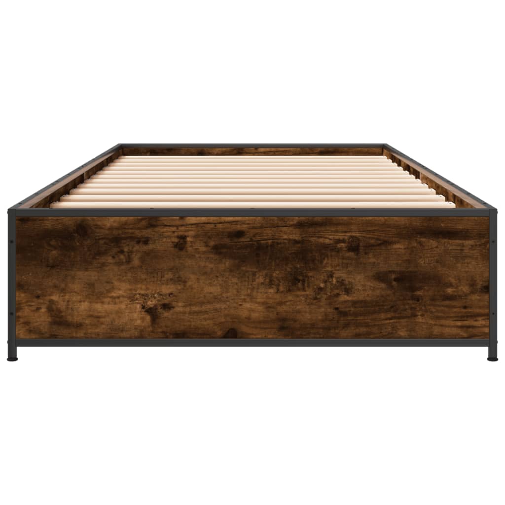 Cadre de lit sans matelas chêne fumé 75x190 cm - XIOS