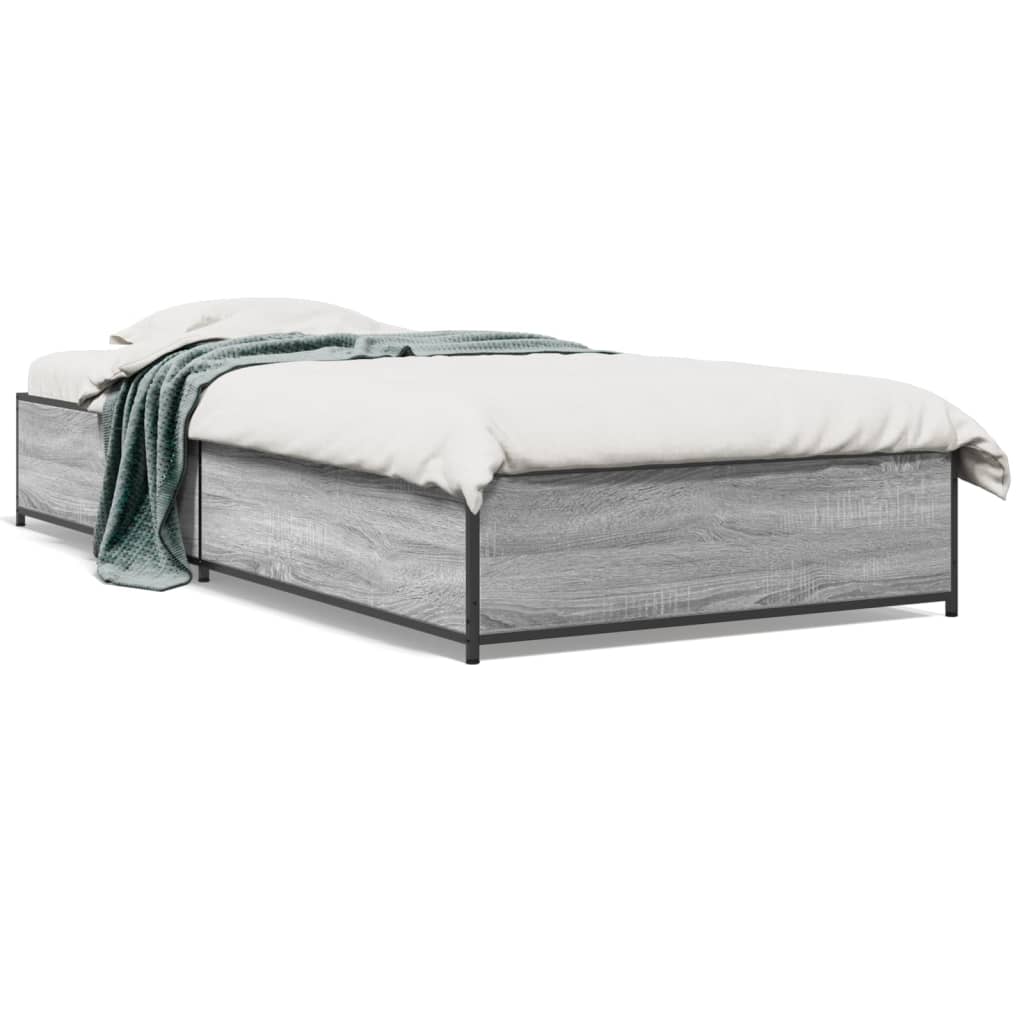 Cadre de lit sans matelas sonoma gris 75x190 cm - XIOS