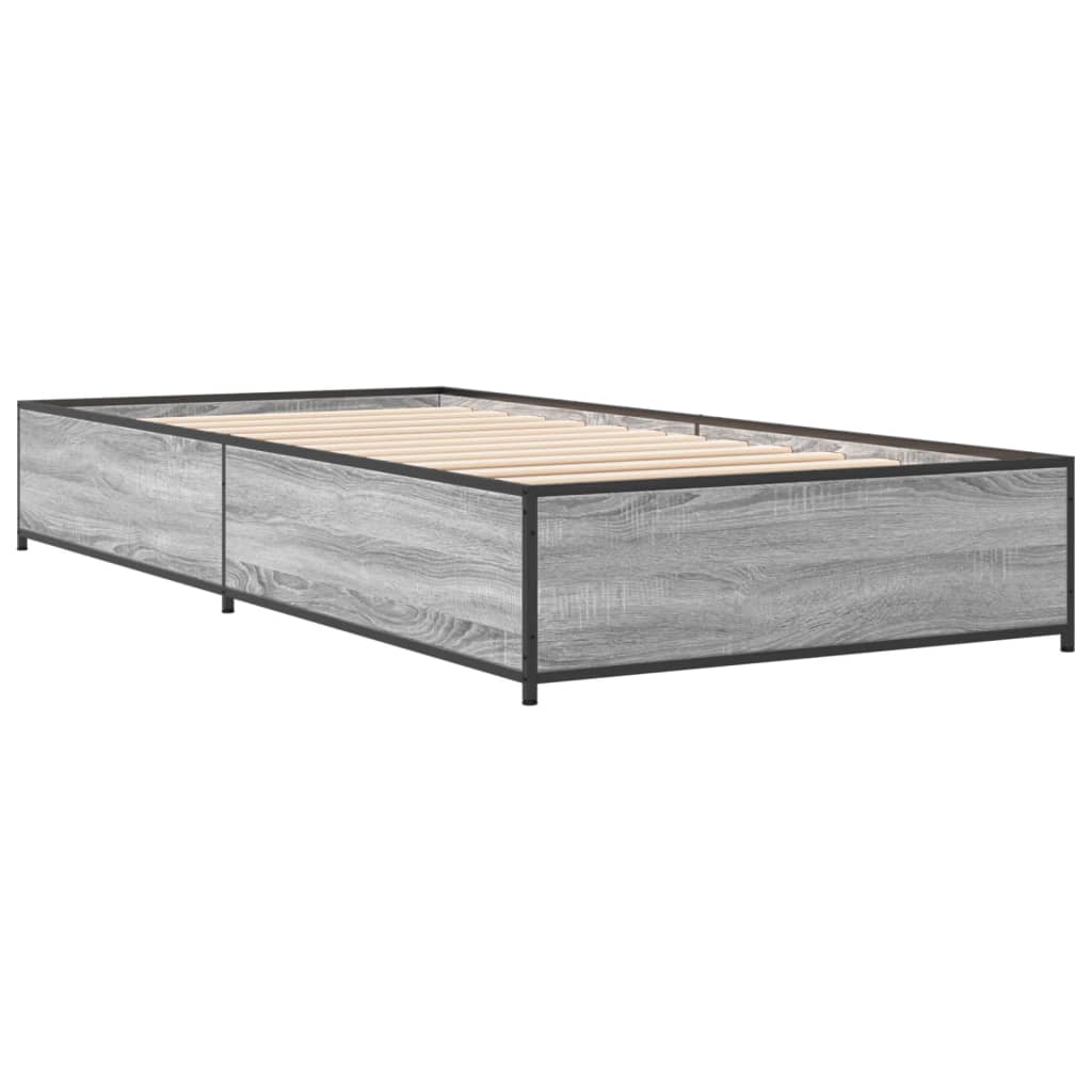 Cadre de lit sans matelas sonoma gris 75x190 cm - XIOS