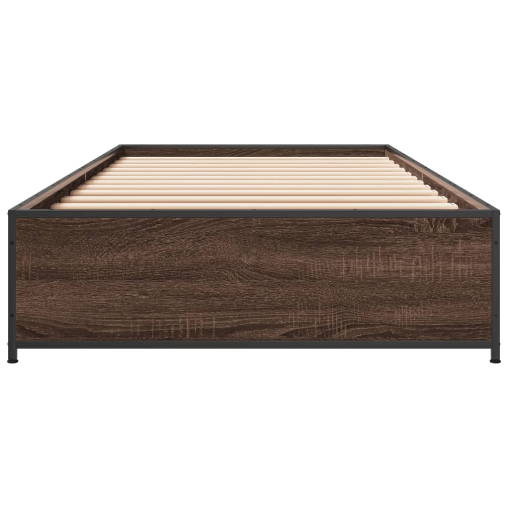 Cadre de lit sans matelas chêne marron 75x190 cm - XIOS
