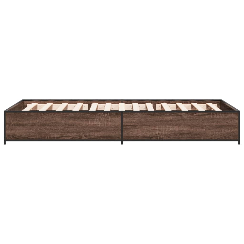 Cadre de lit sans matelas chêne marron 75x190 cm - XIOS