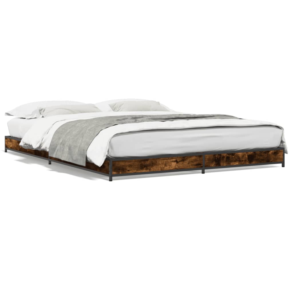 Cadre de lit sans matelas chêne fumé 120x200 cm - XIOS