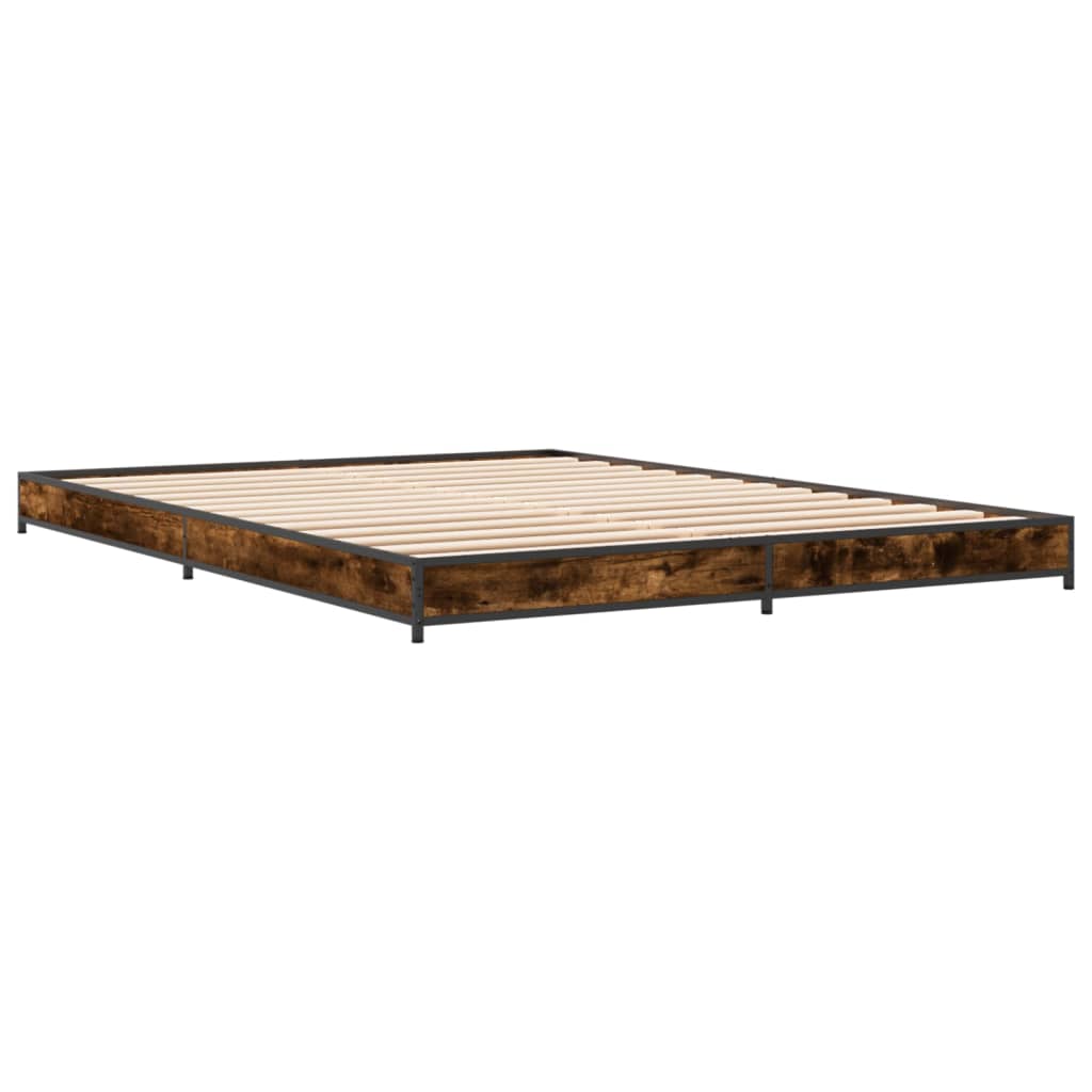 Cadre de lit sans matelas chêne fumé 120x200 cm - XIOS