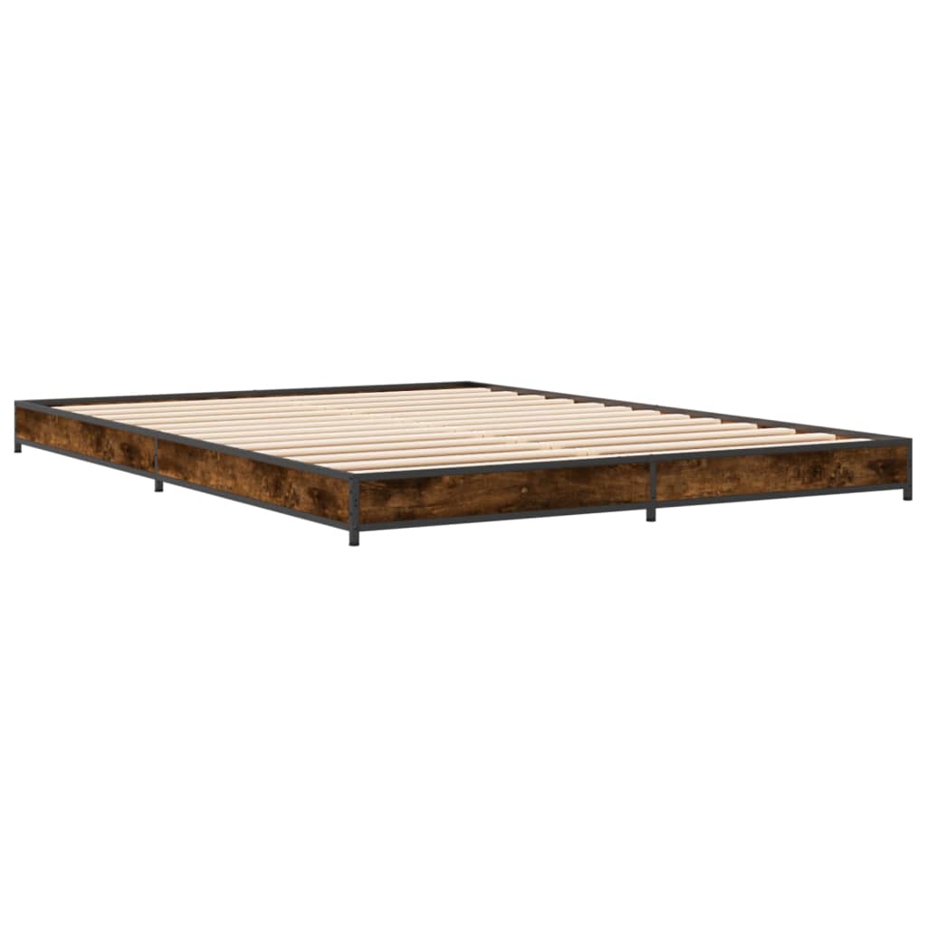 Cadre de lit sans matelas chêne fumé 120x200 cm - XIOS