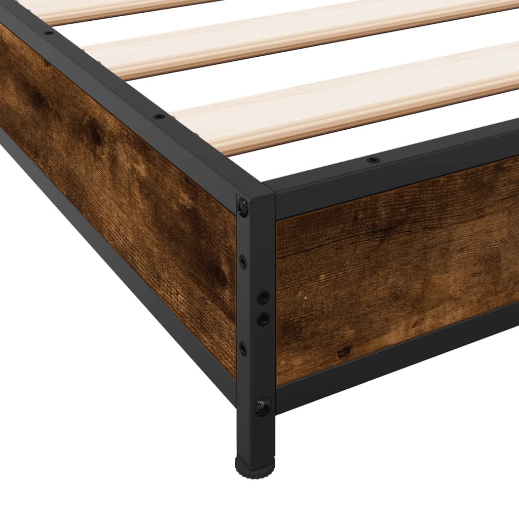 Cadre de lit sans matelas chêne fumé 120x200 cm - XIOS