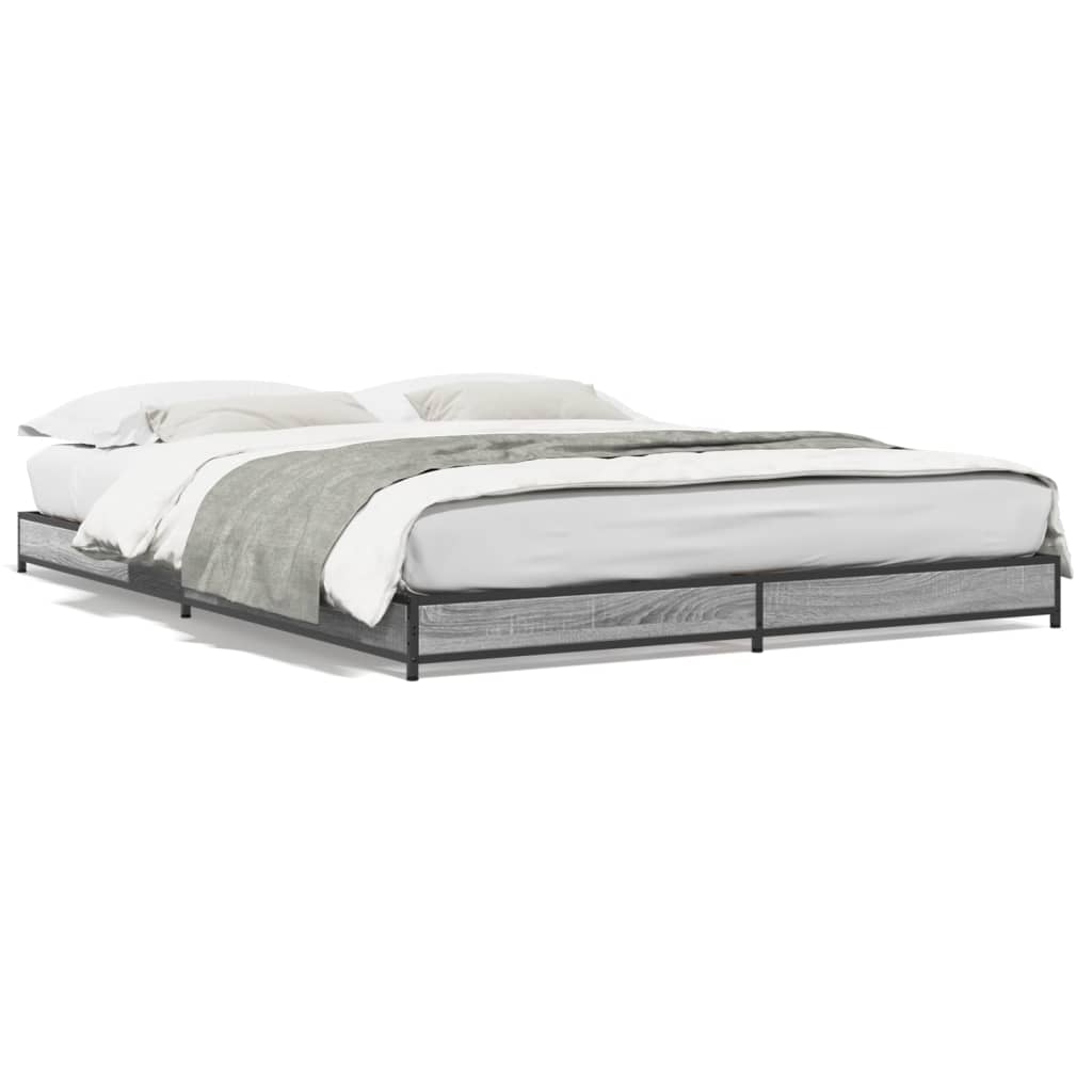 Cadre de lit sans matelas sonoma gris 120x200 cm - XIOS
