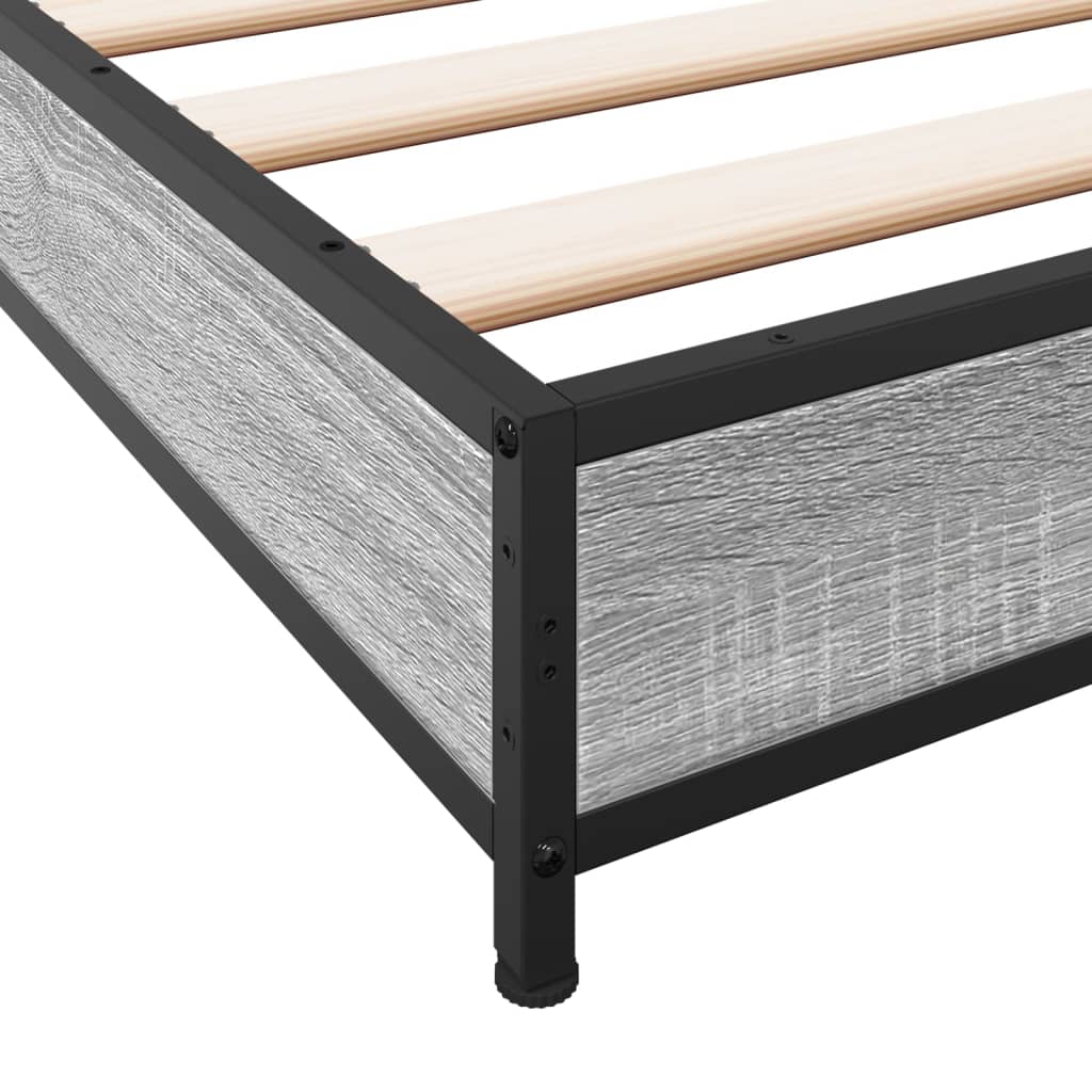 Cadre de lit sans matelas sonoma gris 120x200 cm - XIOS