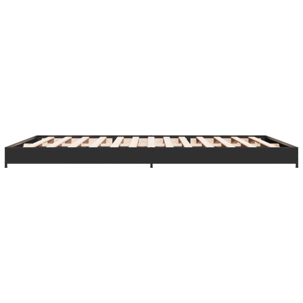 Cadre de lit sans matelas noir 135x190 cm - XIOS