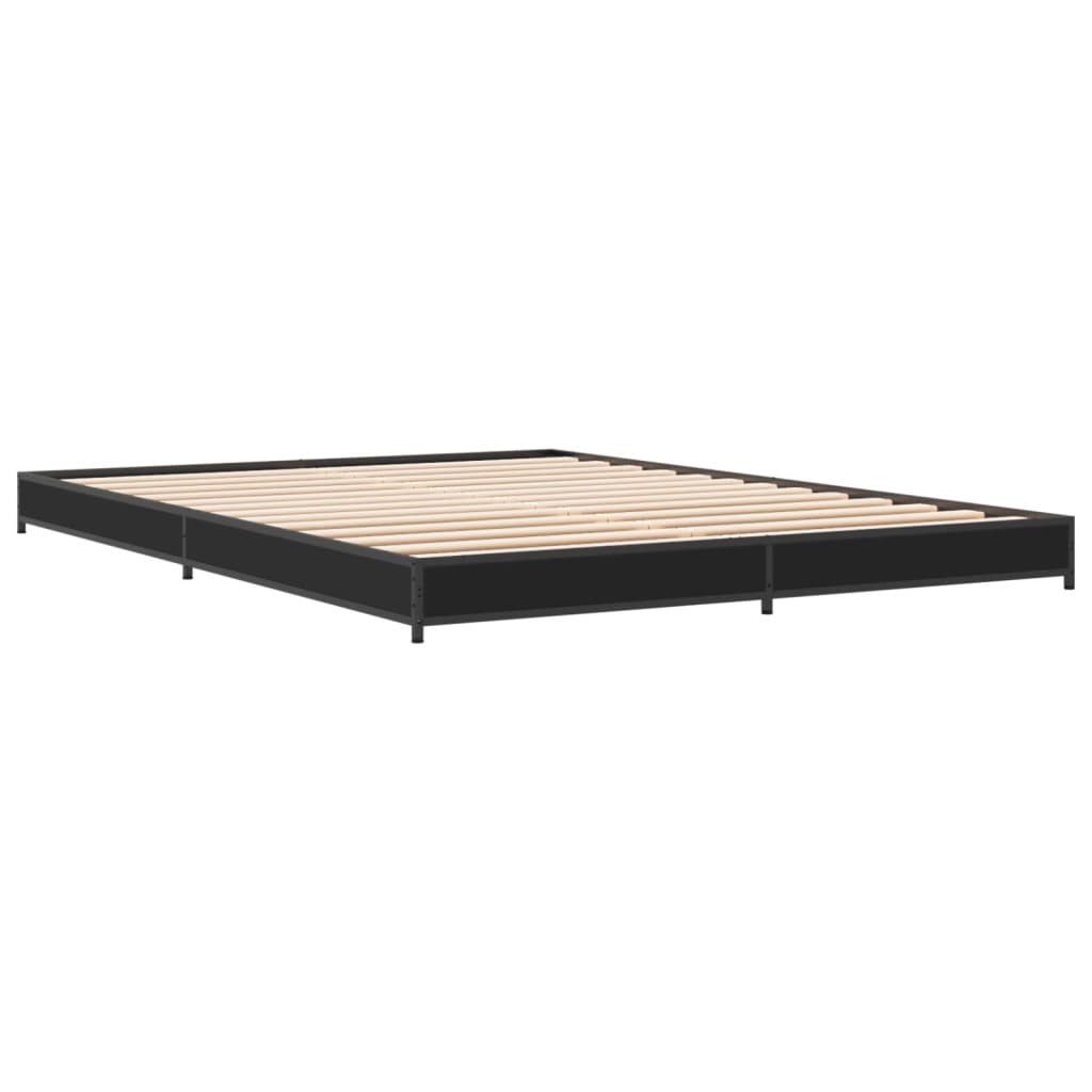 Cadre de lit sans matelas noir 135x190 cm - XIOS