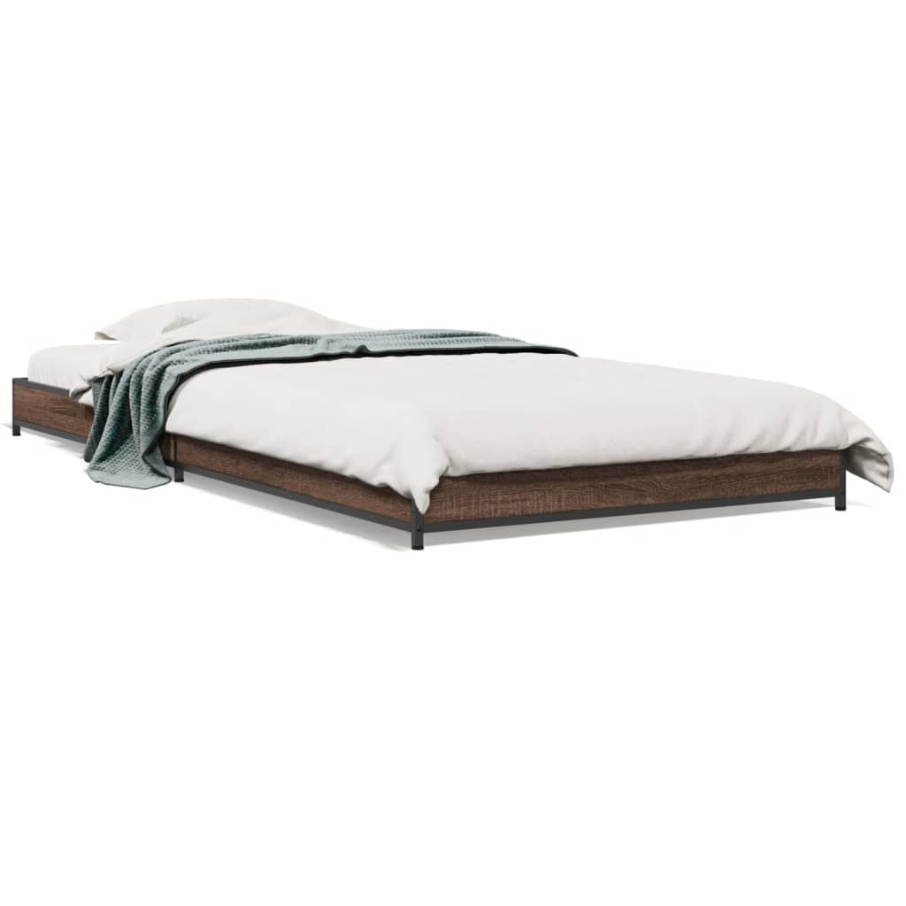 Cadre de lit sans matelas chêne marron 90x200 cm - XIOS