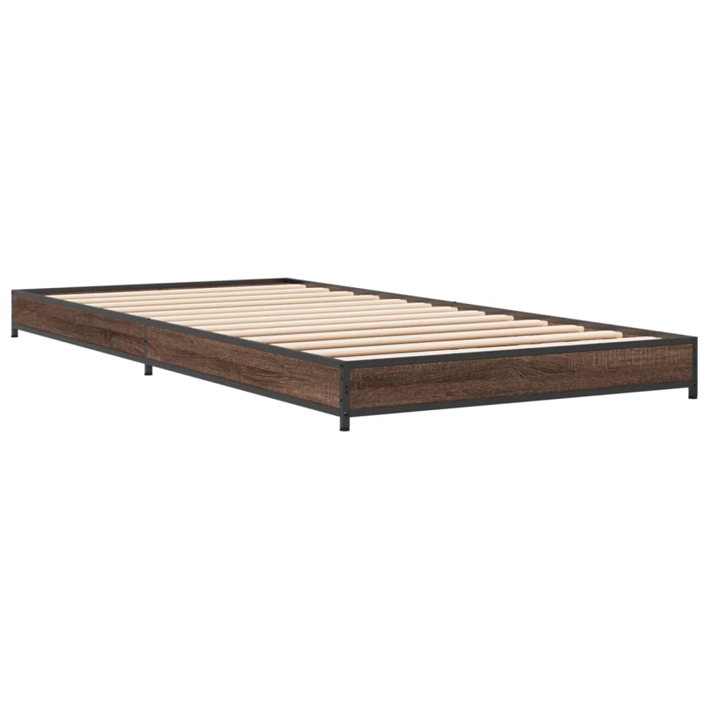 Cadre de lit sans matelas chêne marron 90x200 cm - XIOS