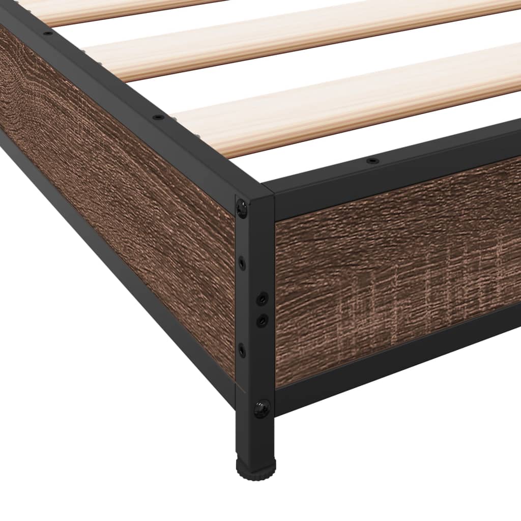 Cadre de lit sans matelas chêne marron 90x200 cm - XIOS
