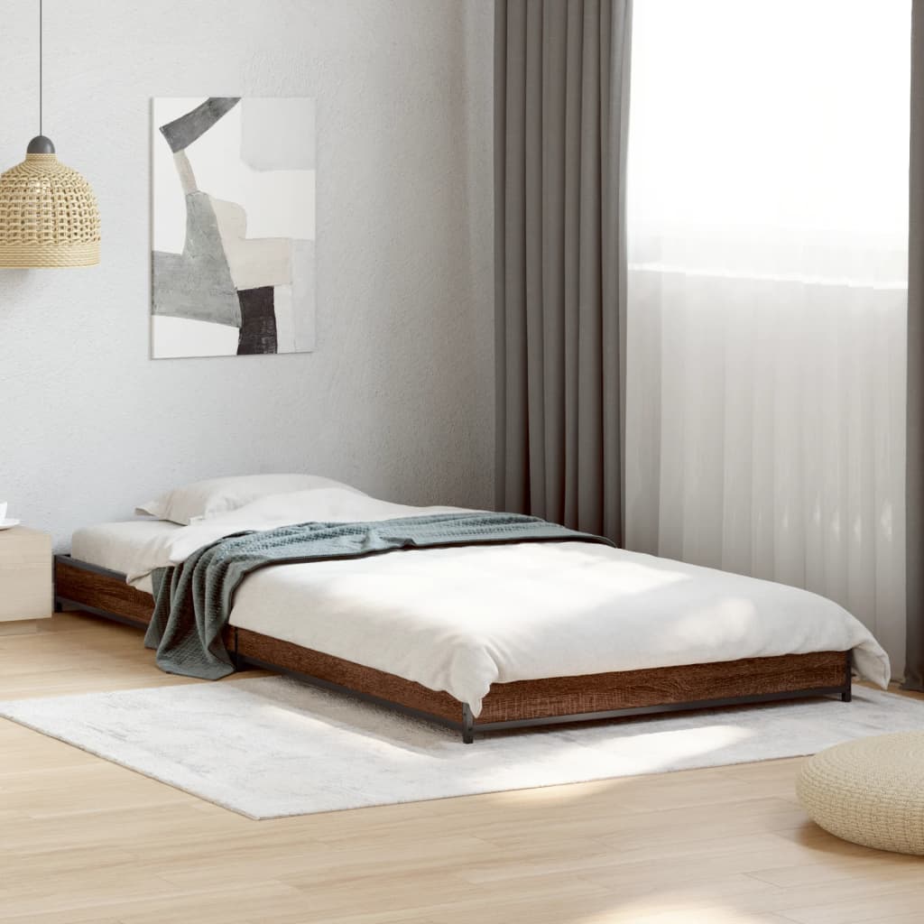 Cadre de lit sans matelas chêne marron 90x200 cm - XIOS