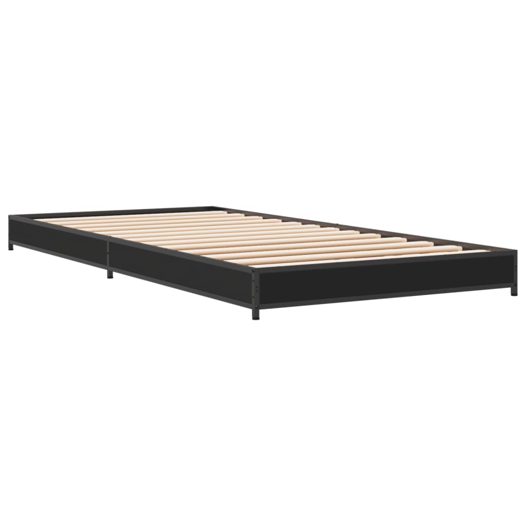 Cadre de lit sans matelas noir 90x190 cm - XIOS