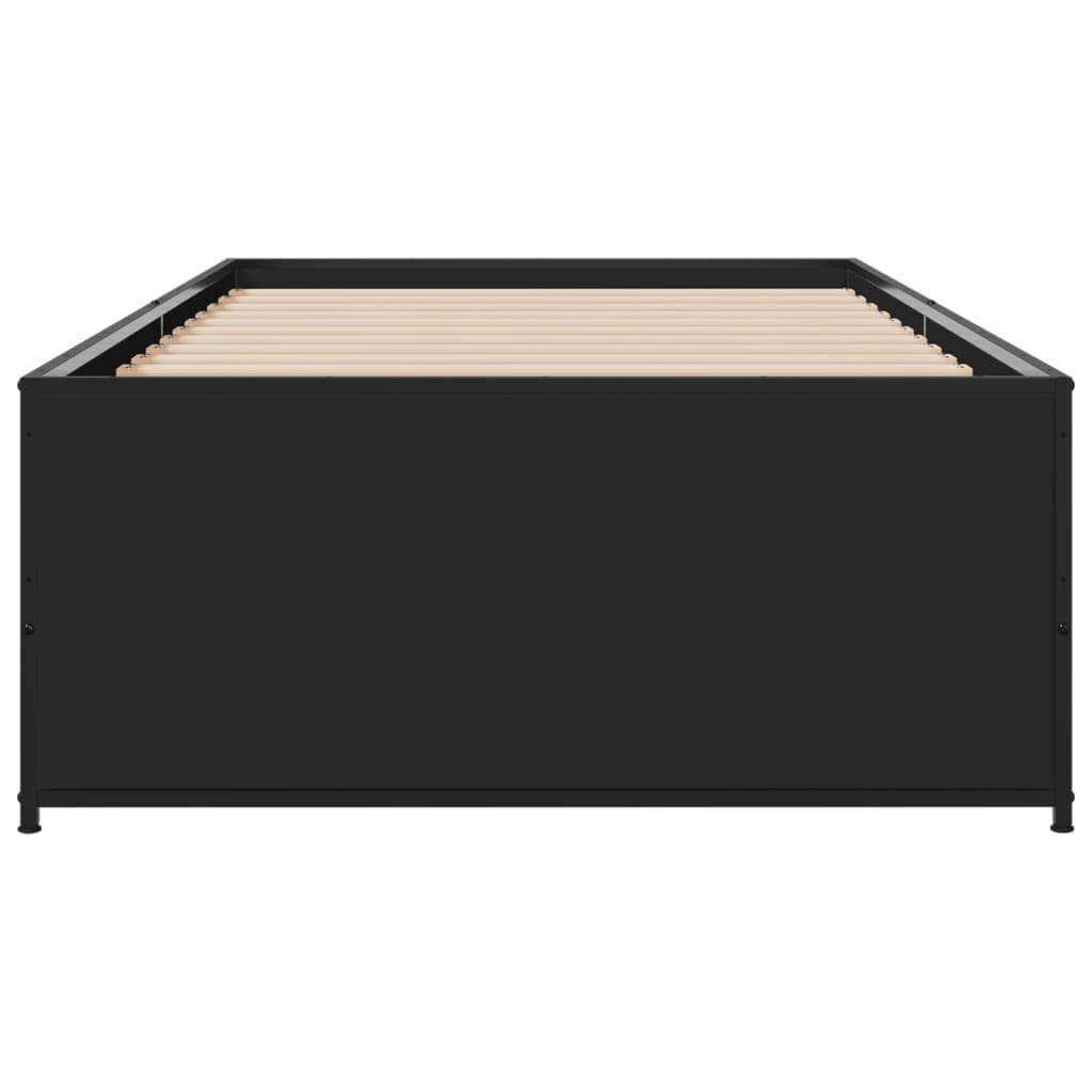 Cadre de lit sans matelas noir 100x200 cm - XIOS