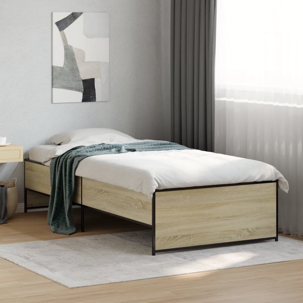 Cadre de lit sans matelas chêne sonoma 90x200 cm - XIOS
