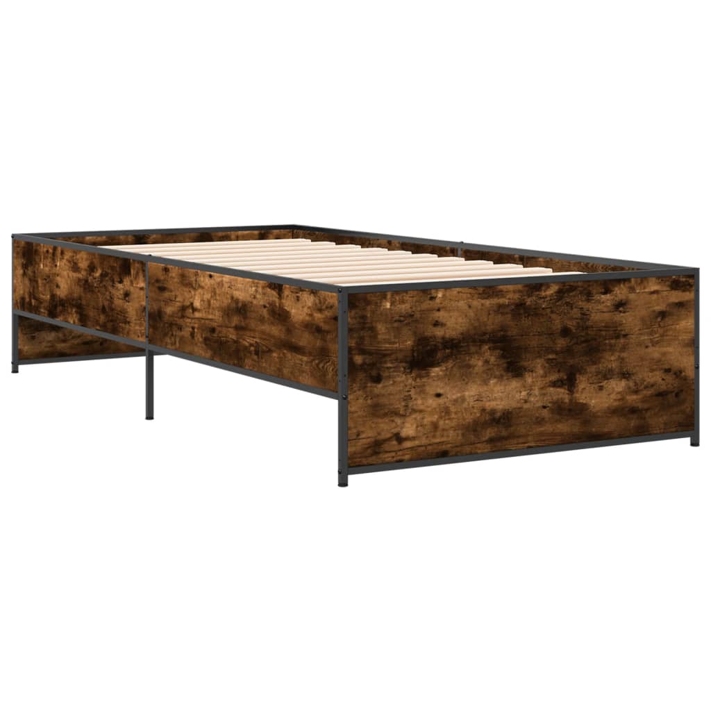 Cadre de lit sans matelas chêne fumé 90x200 cm - XIOS