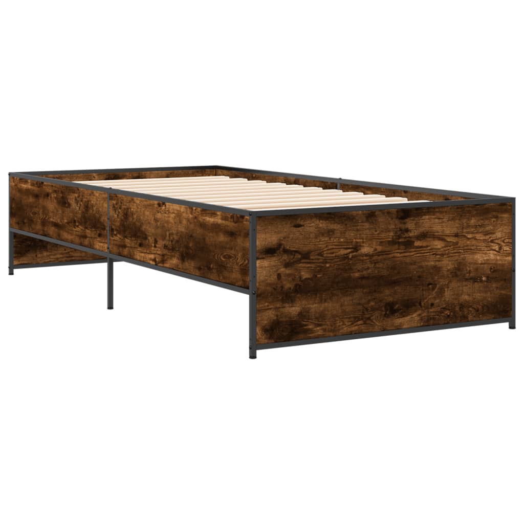 Cadre de lit sans matelas chêne fumé 90x200 cm - XIOS