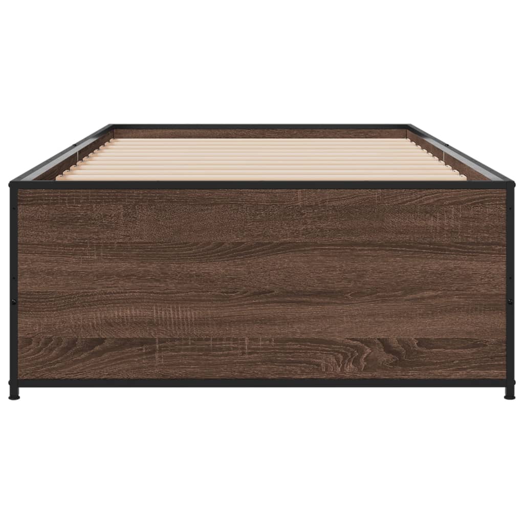 Cadre de lit sans matelas chêne marron 90x200 cm - XIOS