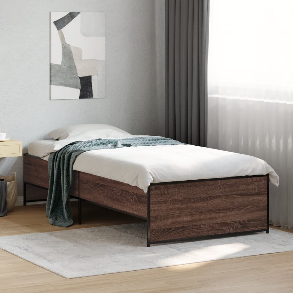 Cadre de lit sans matelas chêne marron 90x200 cm - XIOS
