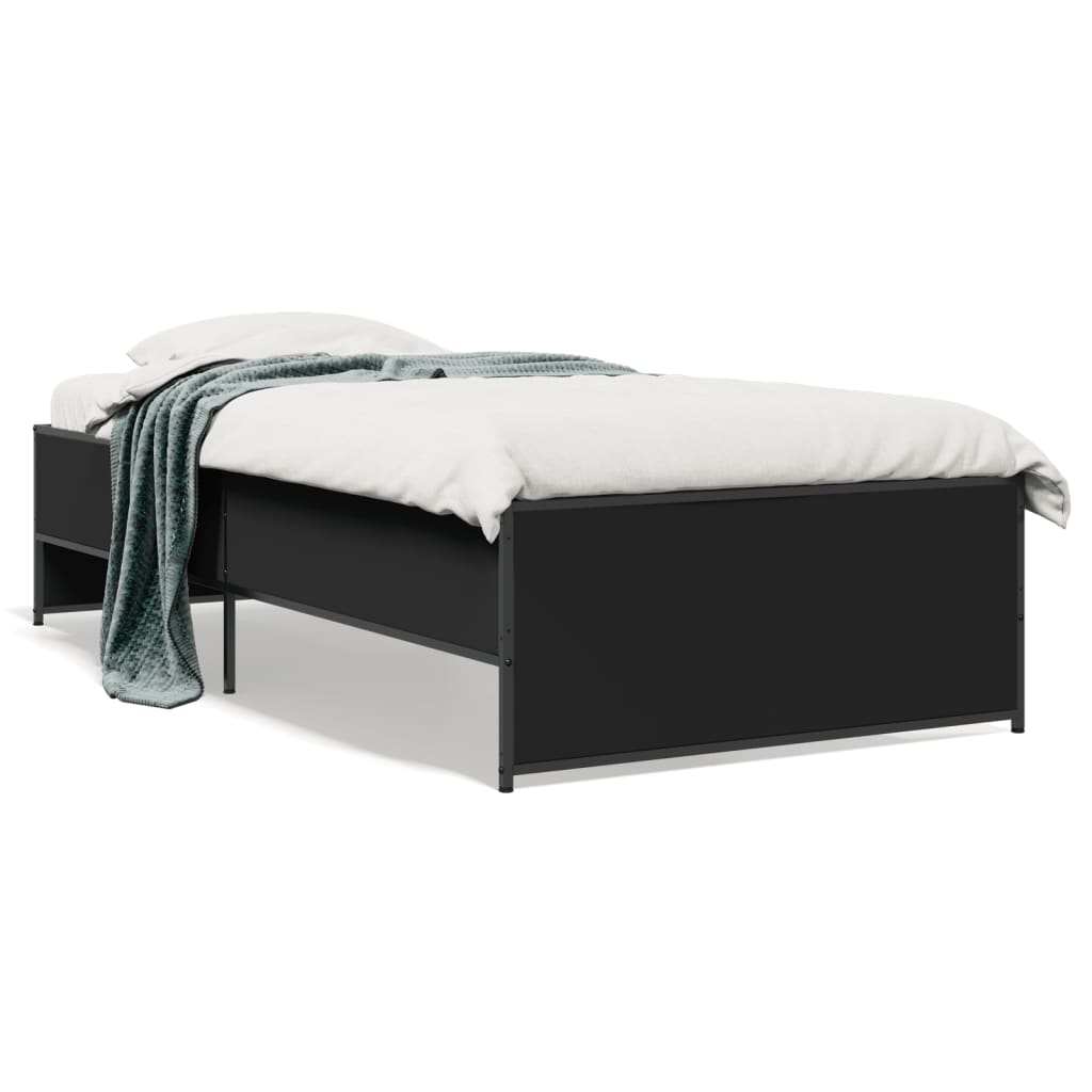 Cadre de lit sans matelas noir 90x190 cm - XIOS