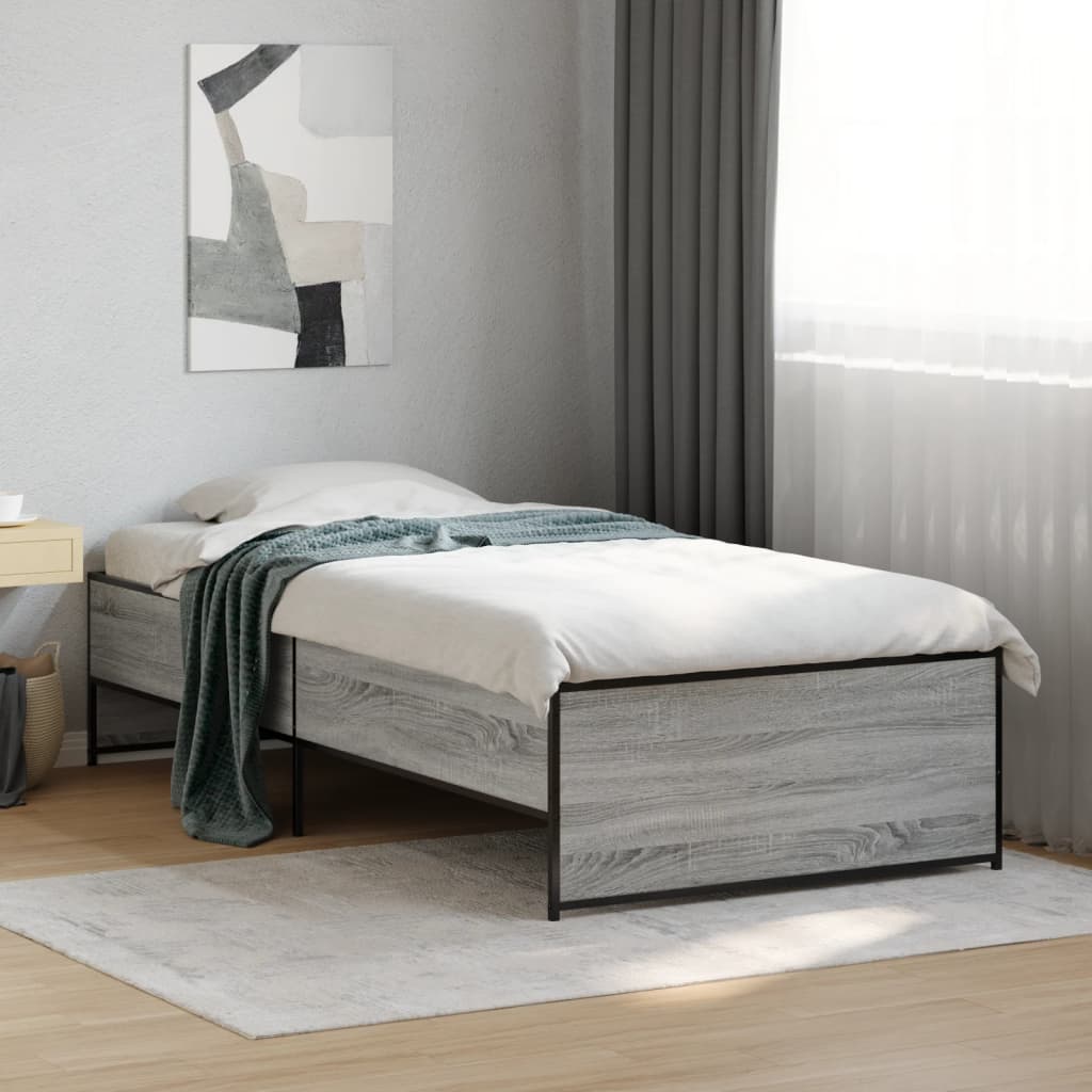 Cadre de lit sans matelas sonoma gris 90x190 cm - XIOS