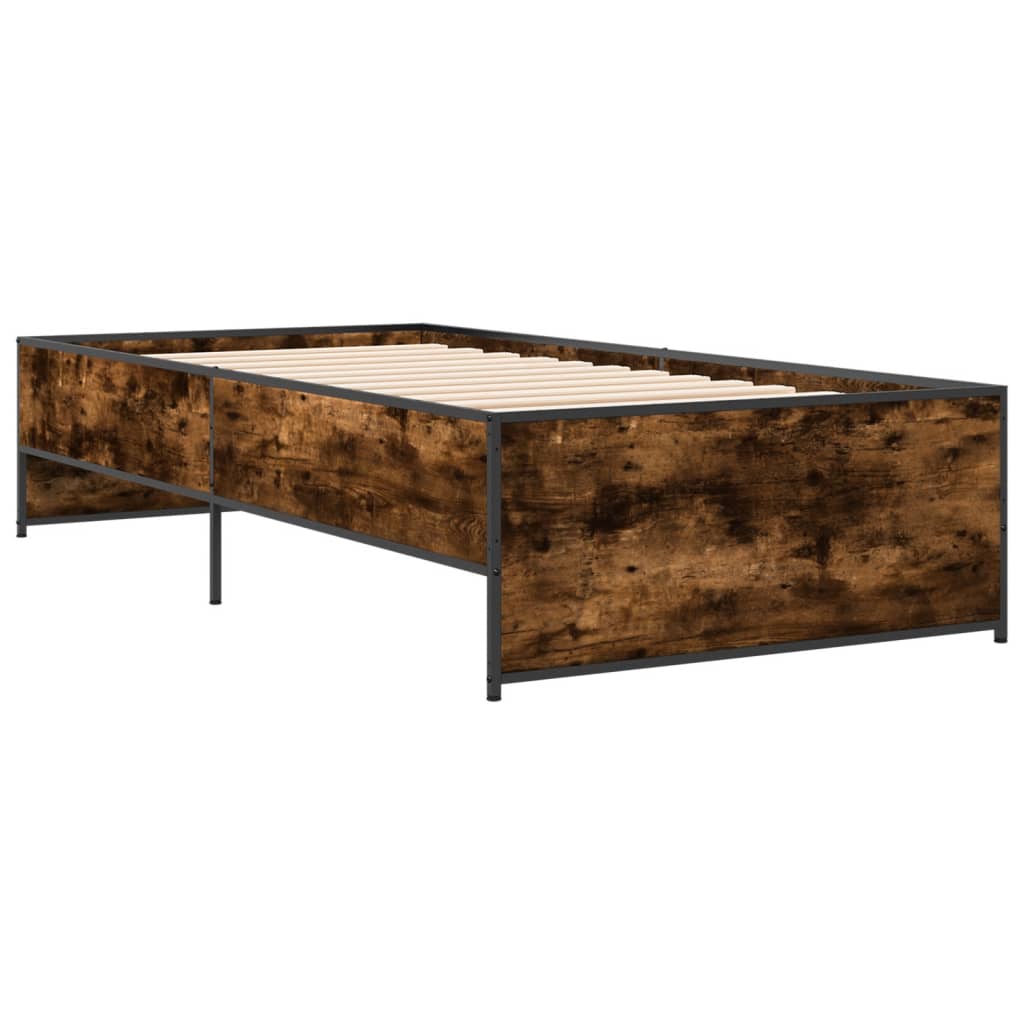 Cadre de lit sans matelas chêne fumé 75x190 cm - XIOS