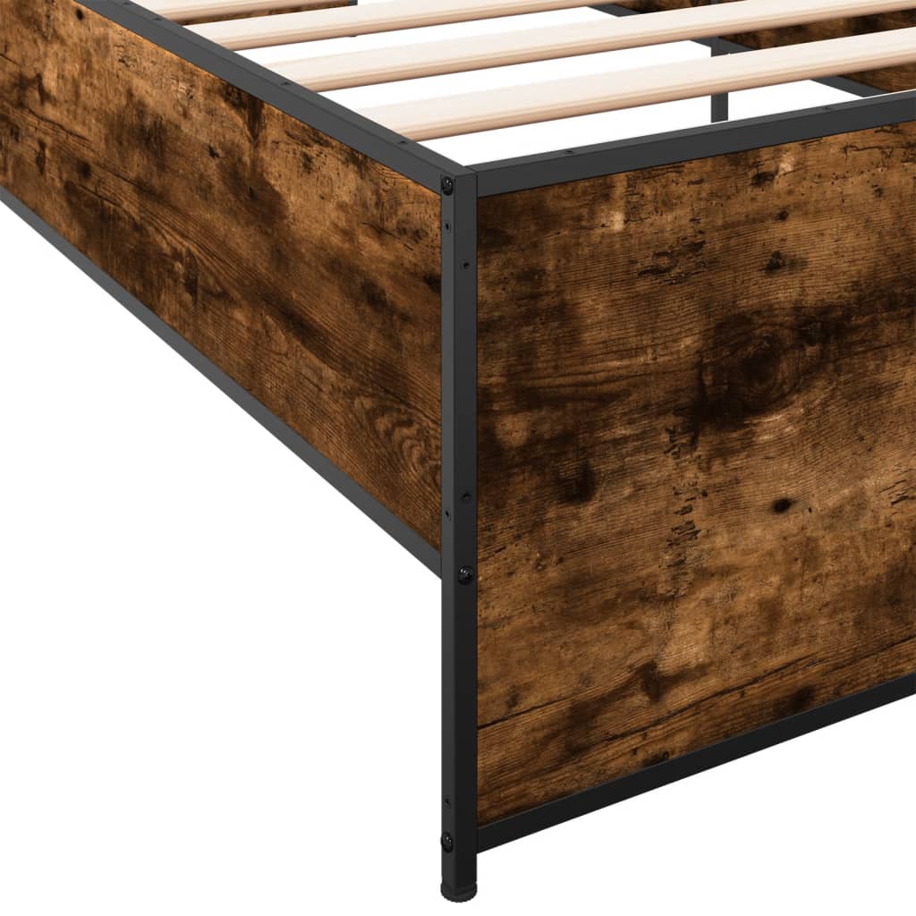 Cadre de lit sans matelas chêne fumé 75x190 cm - XIOS