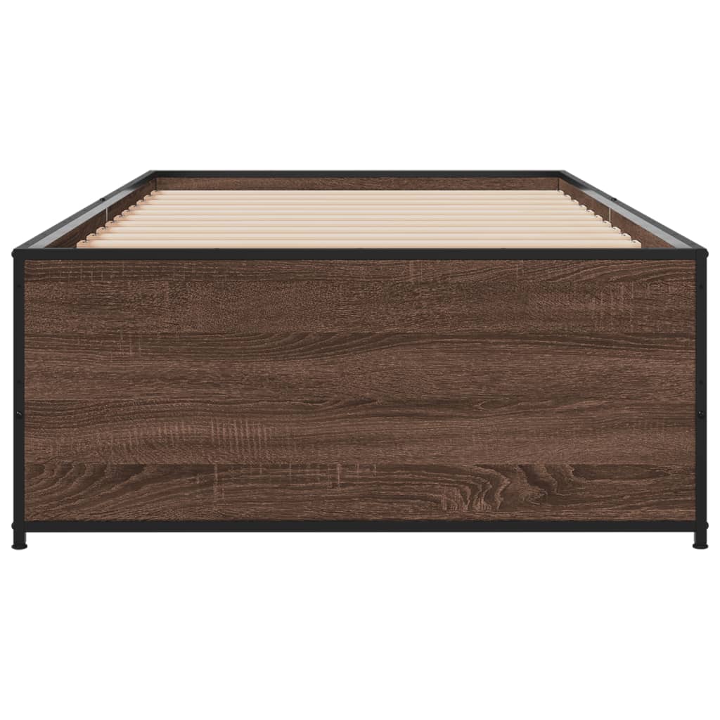 Cadre de lit sans matelas chêne marron 75x190 cm - XIOS