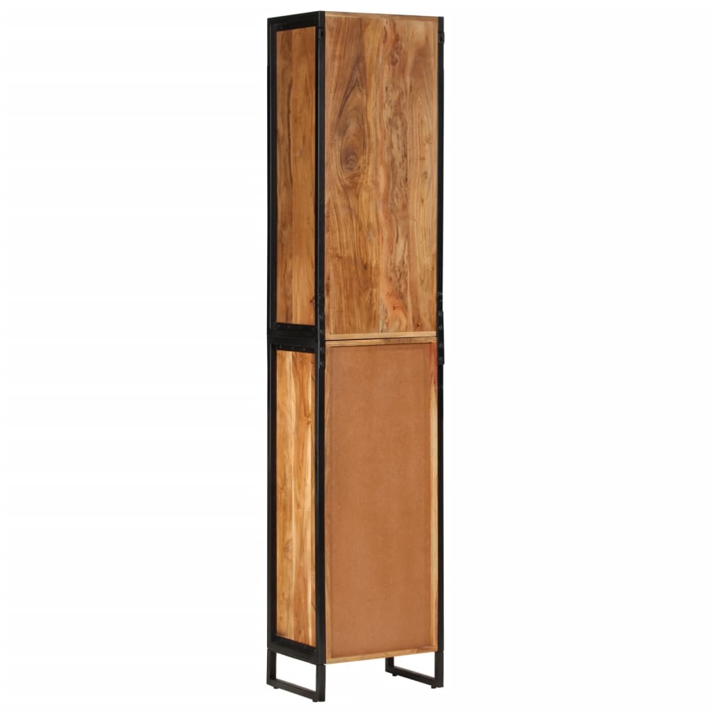 Armoire de salle de bain 40x27x190 cm bois massif d'acacia - XIOS