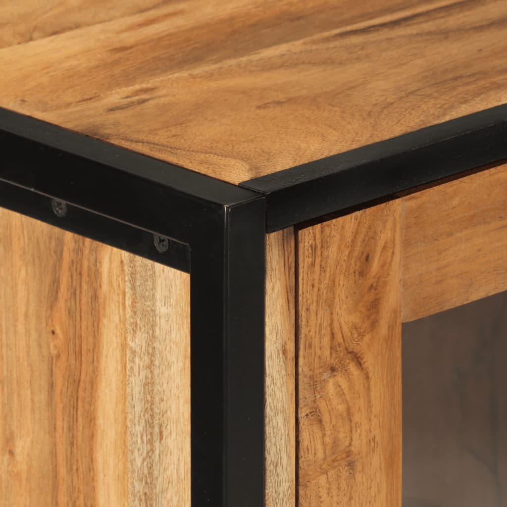 Armoire de salle de bain 40x27x190 cm bois massif d'acacia - XIOS