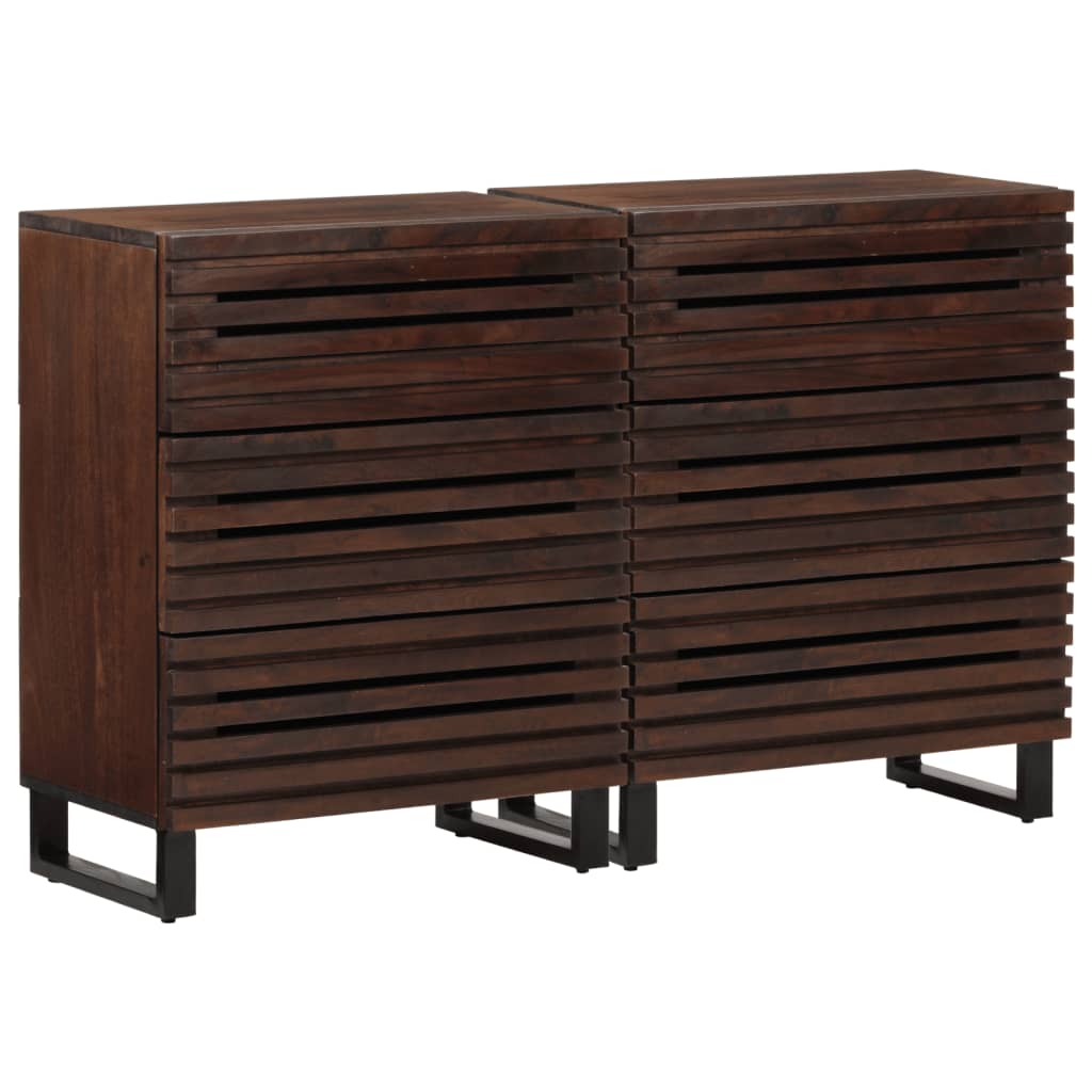 Buffets 2 pcs 60x34x75 cm bois massif de manguier - XIOS