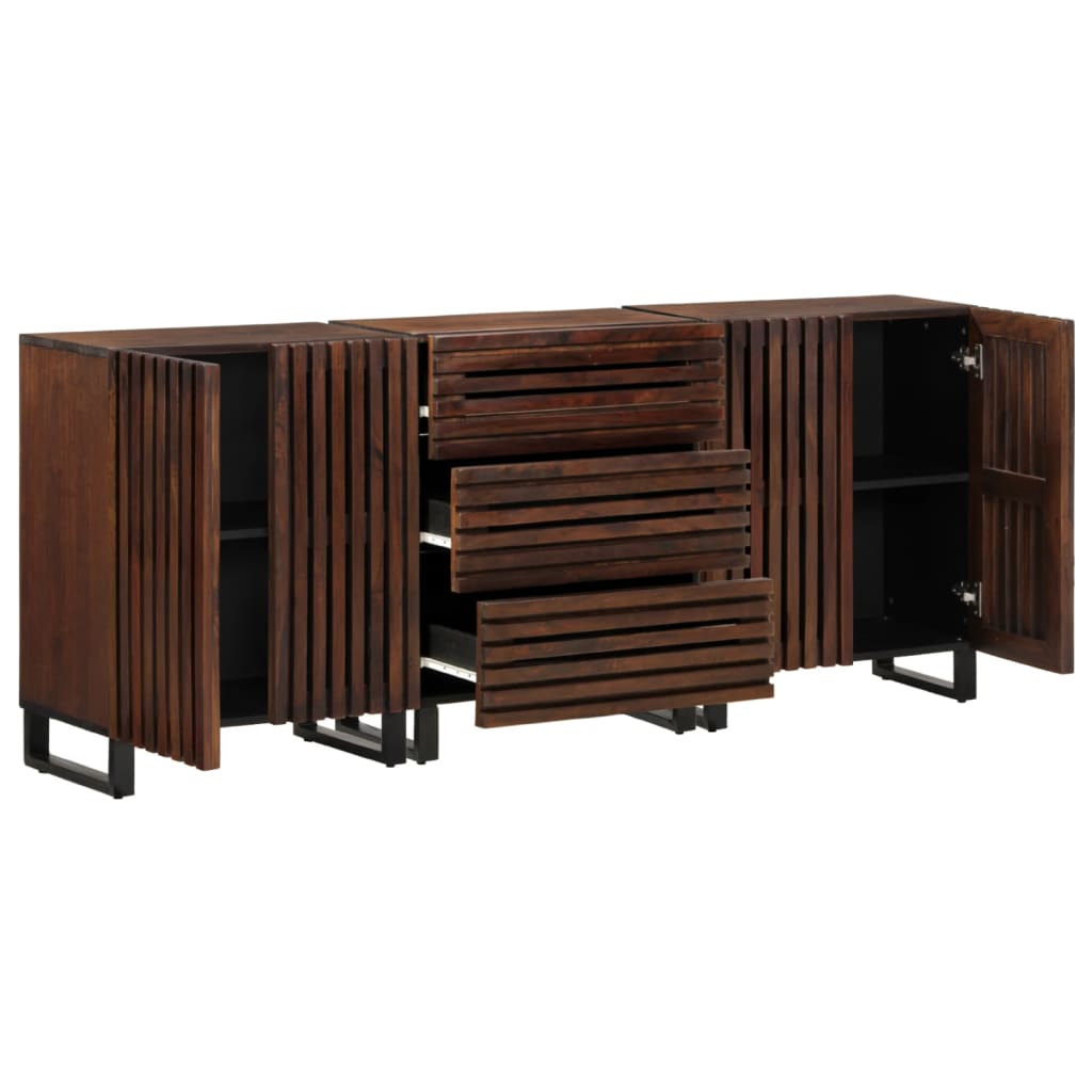 Buffets 3 pcs 60x34x75 cm bois massif de manguier - XIOS